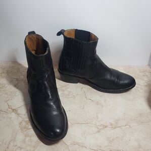 Frye Diana Black Leather Chelsea Womens  Boots Size 6.5